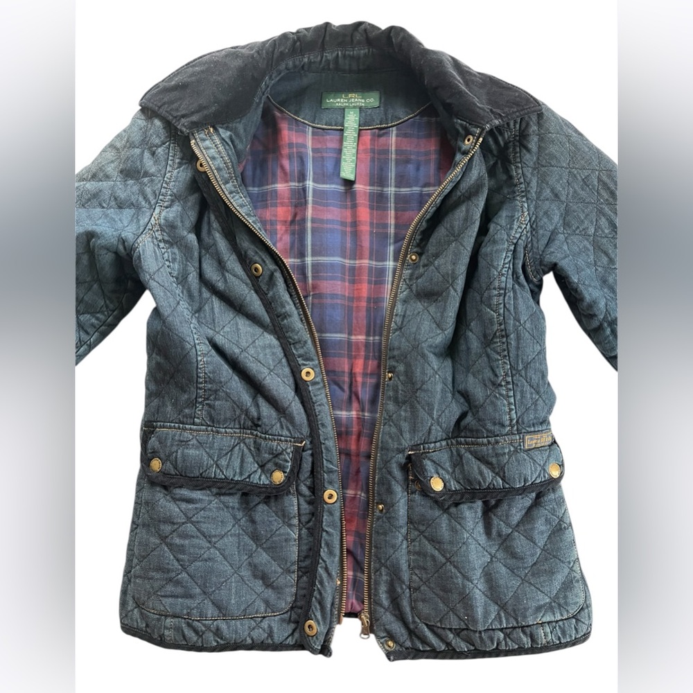 Lauren Ralph Lauren Quilted Barn Jacket - plaid lining
